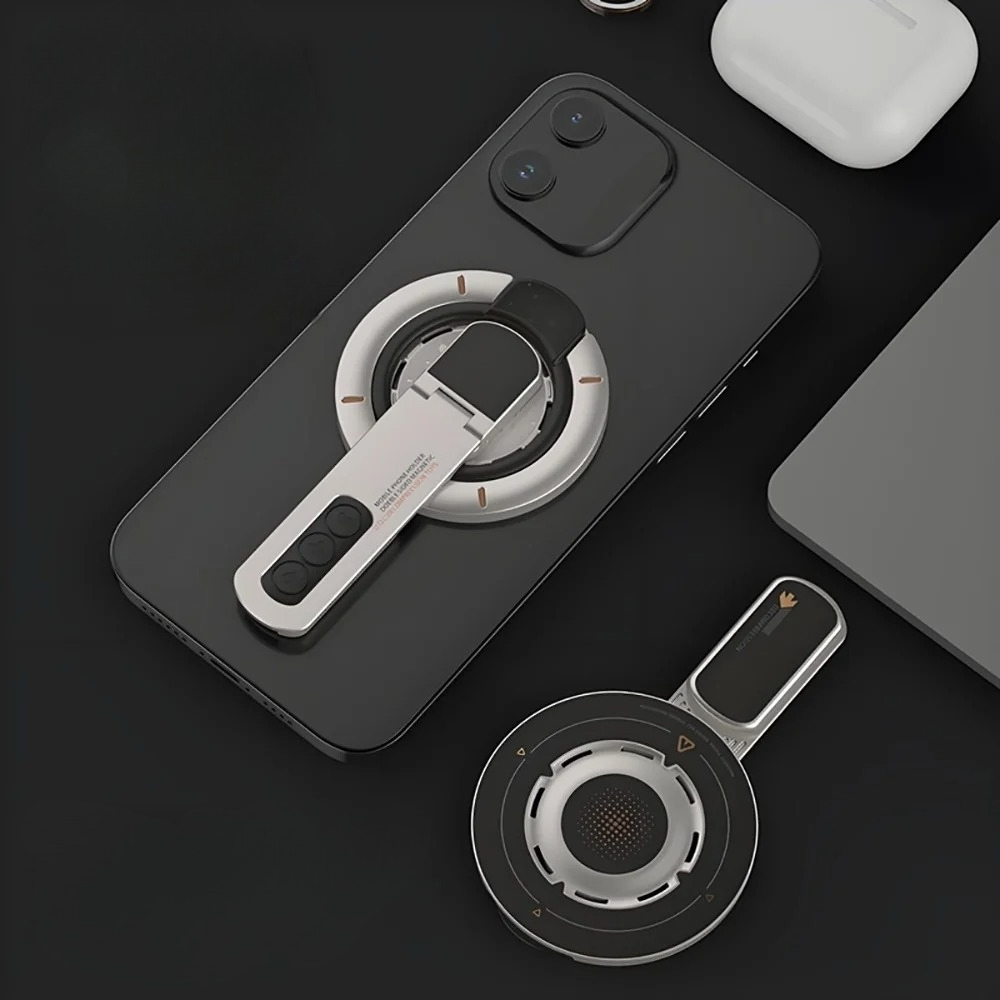 Desk Phone Stand - 양면 자석 휴대폰 링 스탠드, 360도