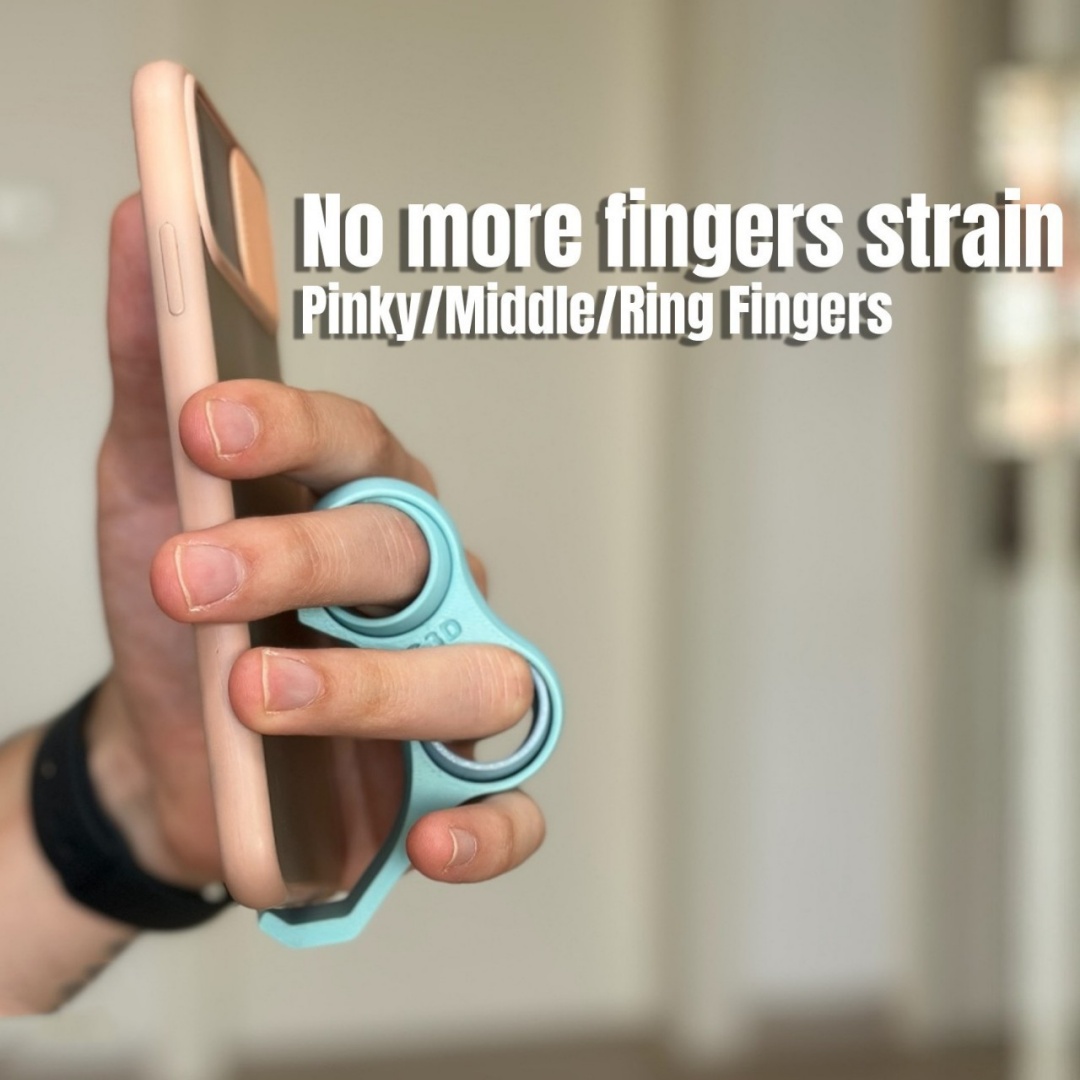 Desk Phone Stand - 1개입 휴대폰 그립 홀더 핑거 링