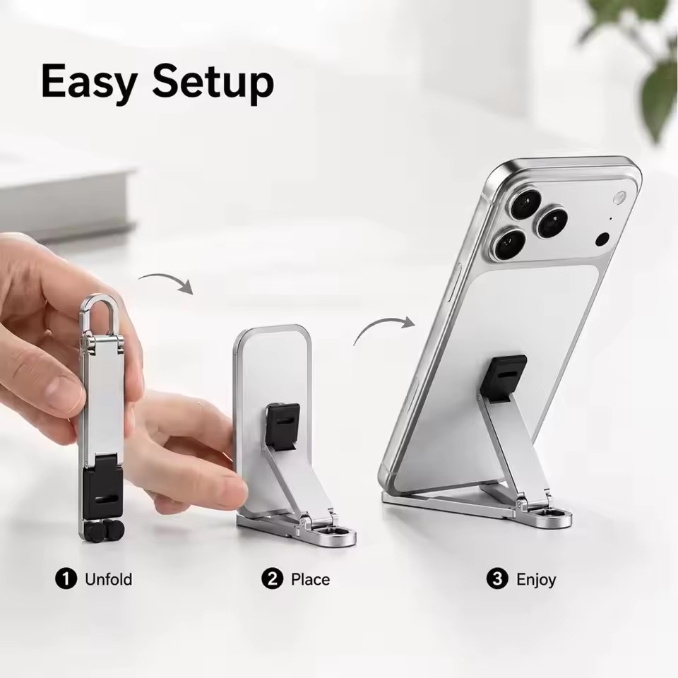 접이식 키체인 폰 스탠드 다각도 조절 가능 경량 아이폰 - Desk Phone Stand 리뷰 및 가격