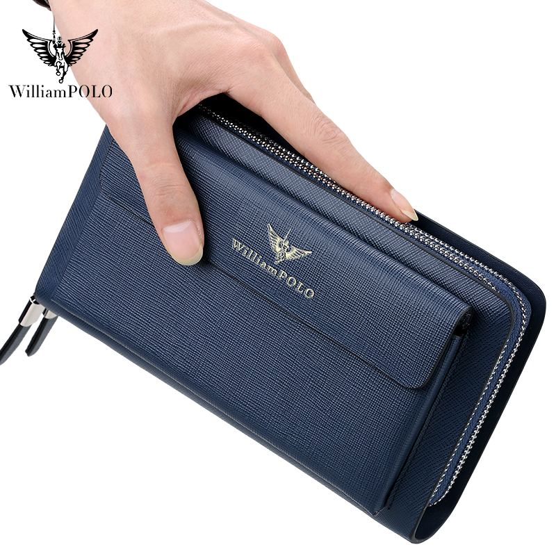 윌리엄폴로 명품 남성 가죽 클러치 백 대용량 장지갑 고 - Phone Accessories Business 리뷰 및 가격