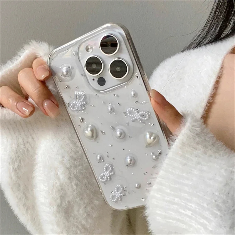 3D 진주 리본 은박 폰 케이스 아이폰 17 에어 16 - Phone Accessories Wholesale In China 리뷰 및 가격