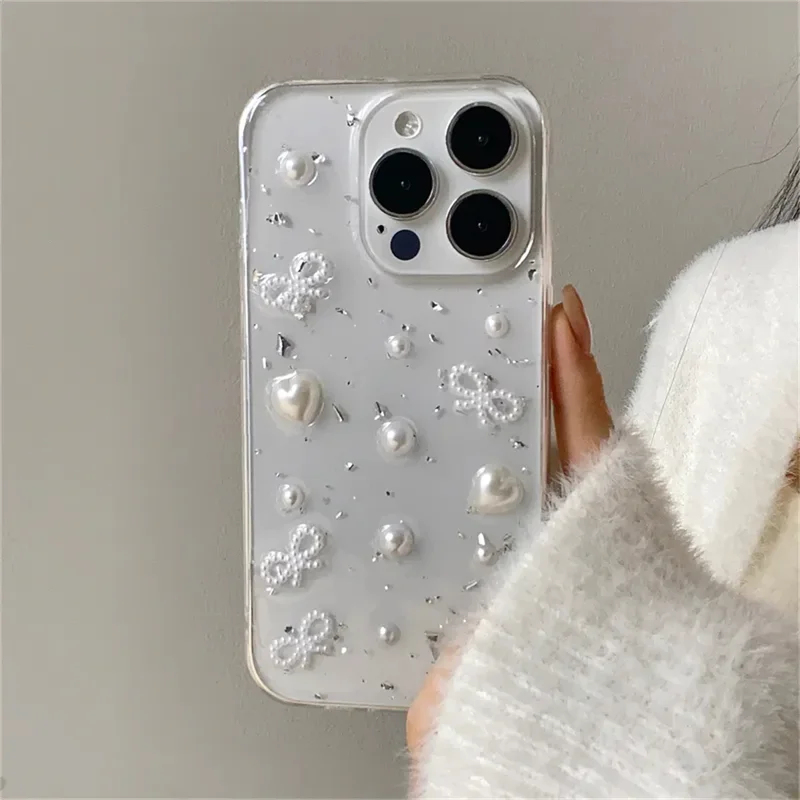 3D 진주 리본 은박 폰 케이스 아이폰 17 에어 16 - Phone Accessories Wholesale In China 리뷰 및 가격