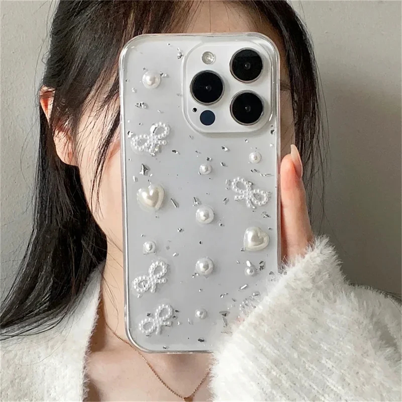 3D 진주 리본 은박 폰 케이스 아이폰 17 에어 16 - Phone Accessories Wholesale In China 리뷰 및 가격