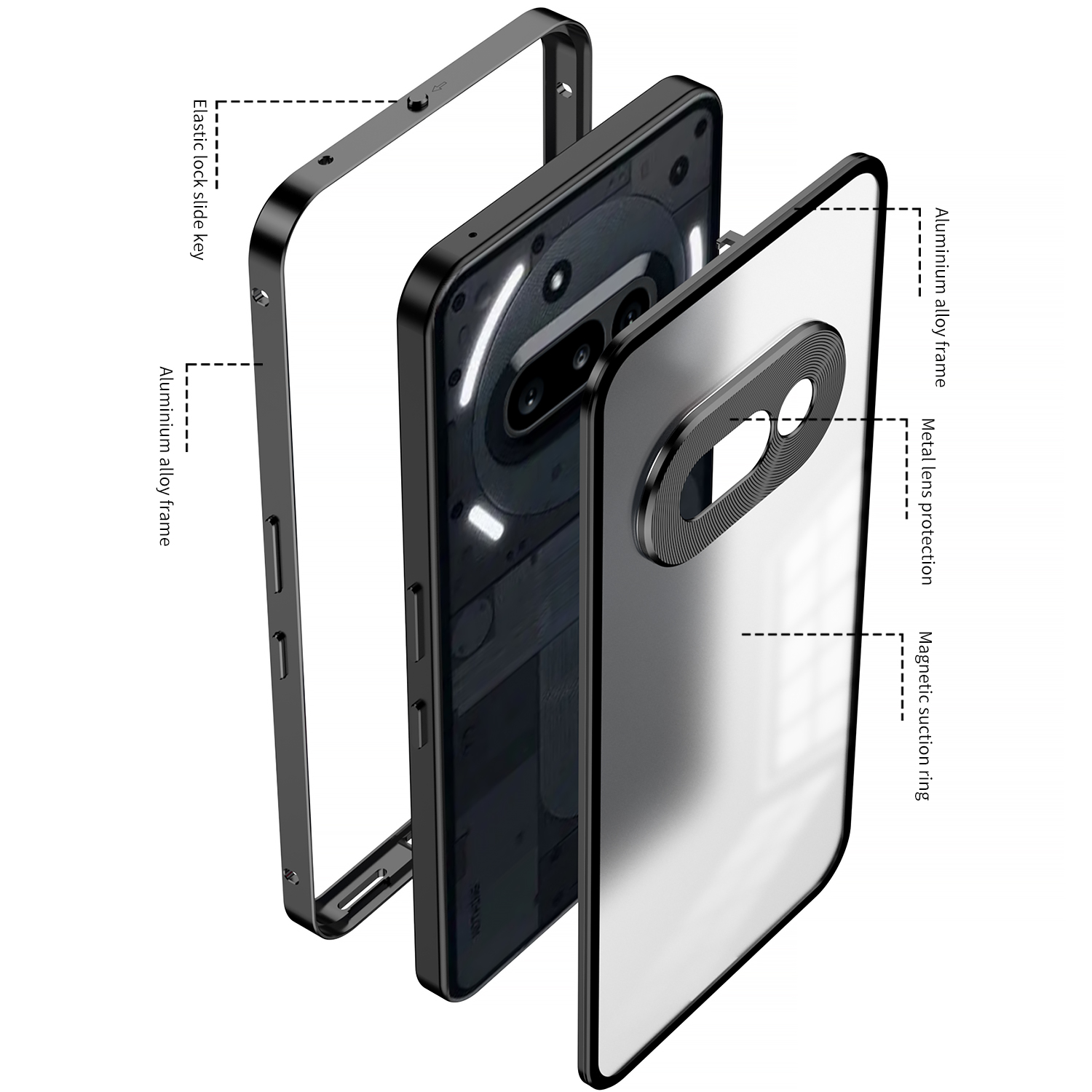 금속 프레임 렌즈 보호 매트 충격 방지 전화 케이스 아 - Phone Accessories Nothing 리뷰 및 가격
