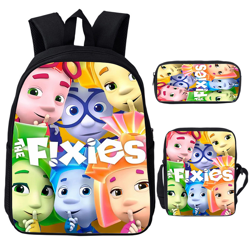 학생 만화 Fixies 3pcs 세트 배낭 어깨 가방  - Phone Accessories Wholesale In China 리뷰 및 가격