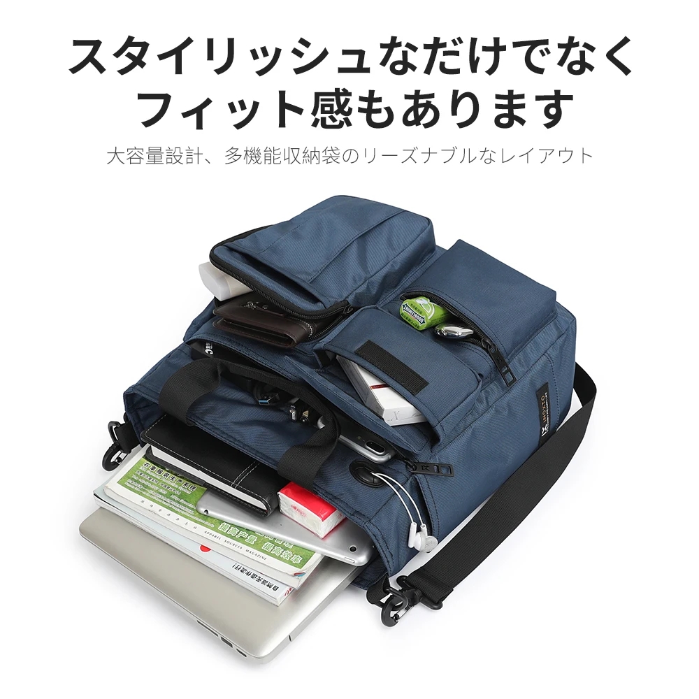 남성용 메신저 숄더백, 이어폰 구멍이 있는 방수 가방, - Phone Accessories Business 리뷰 및 가격