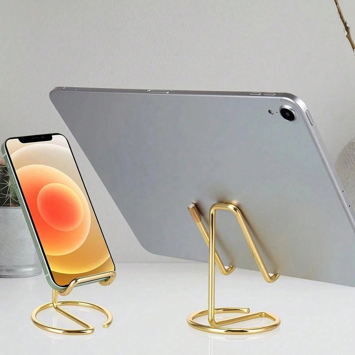 책상용 휴대용 휴대폰 스탠드 간단한 금속 명함 홀더 범 - Phone Accessories Business 리뷰 및 가격