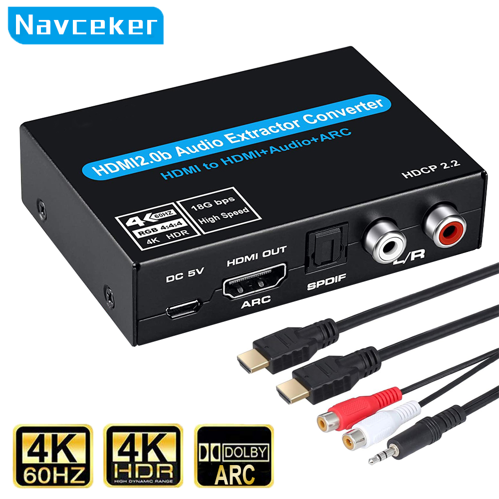 Navceker HDMI 오디오 추출기 4K HDMI  - Hdmi Phone Adapter 리뷰 및 가격