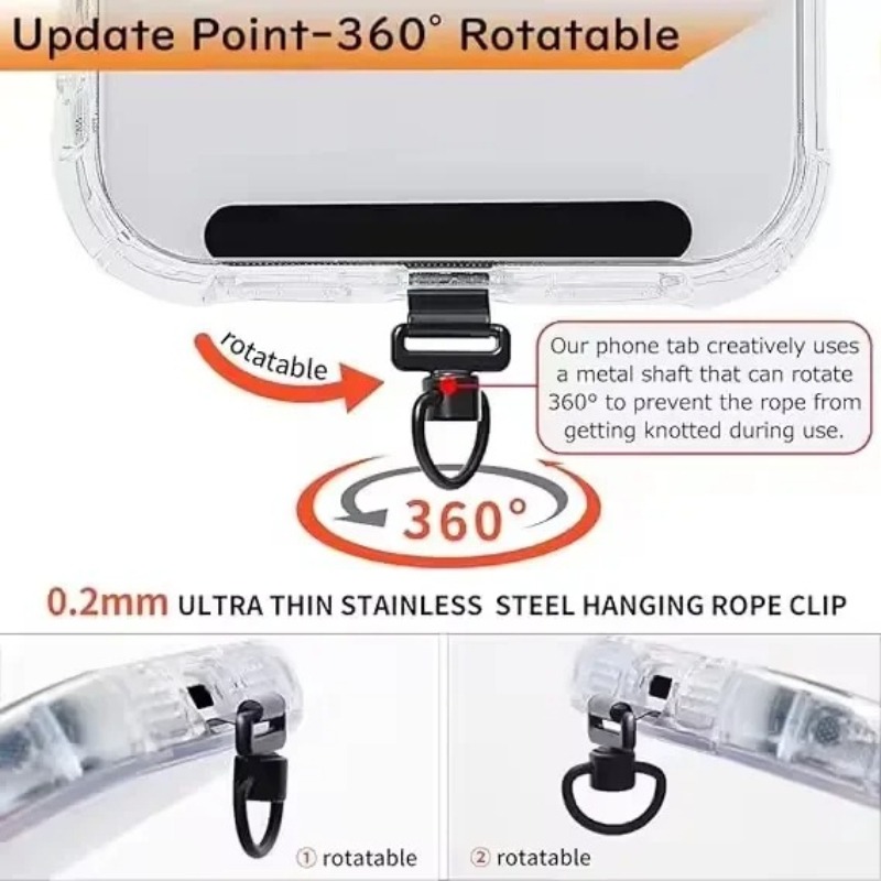 360도 회전 폰 끈 클립 금속 스테인리스 스틸 테더  - Phone Accessories Holder 리뷰 및 가격