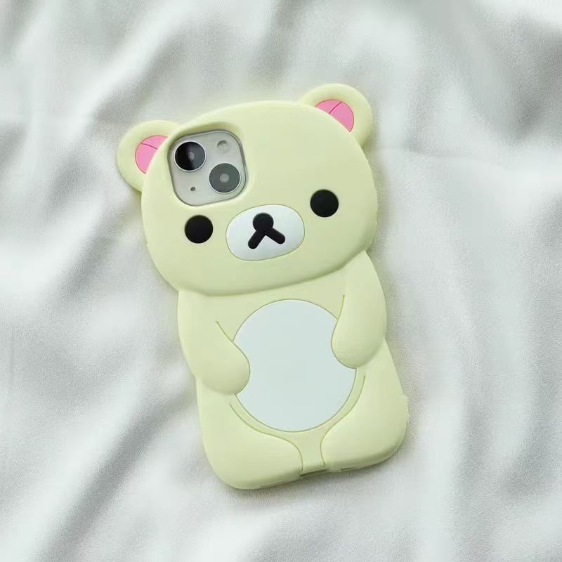 릴라쿠마 실리콘 폰 케이스 귀여운 만화 캐릭터 풀 바디 - Phone Accessories Online 리뷰 및 가격