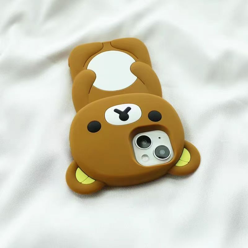 릴라쿠마 실리콘 폰 케이스 귀여운 만화 캐릭터 풀 바디 - Phone Accessories Online 리뷰 및 가격