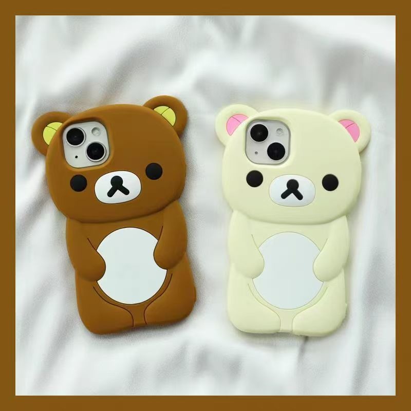 릴라쿠마 실리콘 폰 케이스 귀여운 만화 캐릭터 풀 바디 - Phone Accessories Online 리뷰 및 가격