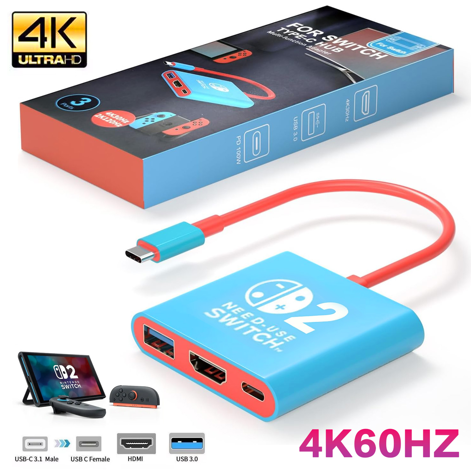 4K60Hz 타입-C to HDMI 어댑터 케이블 고화 - Hdmi Phone Adapter 리뷰 및 가격