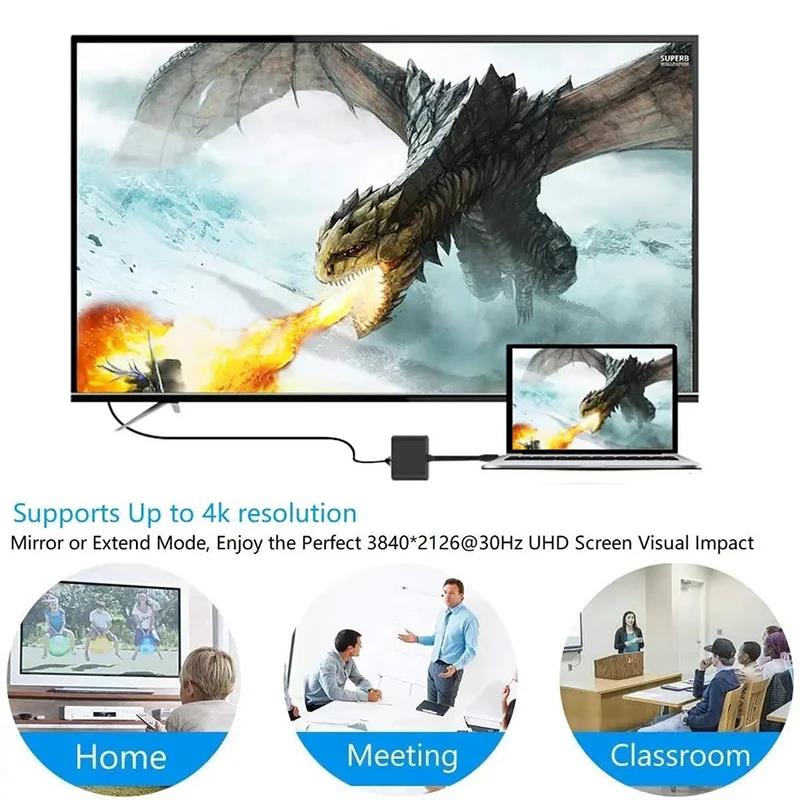 3 in 1 타입 C to HDMI 호환 어댑터 USB - Hdmi Phone Adapter 리뷰 및 가격